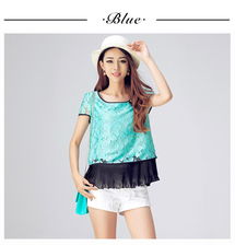 轻盈一夏 2013香影新款蕾丝雪纺上衣S832169，天猫女装时尚之选